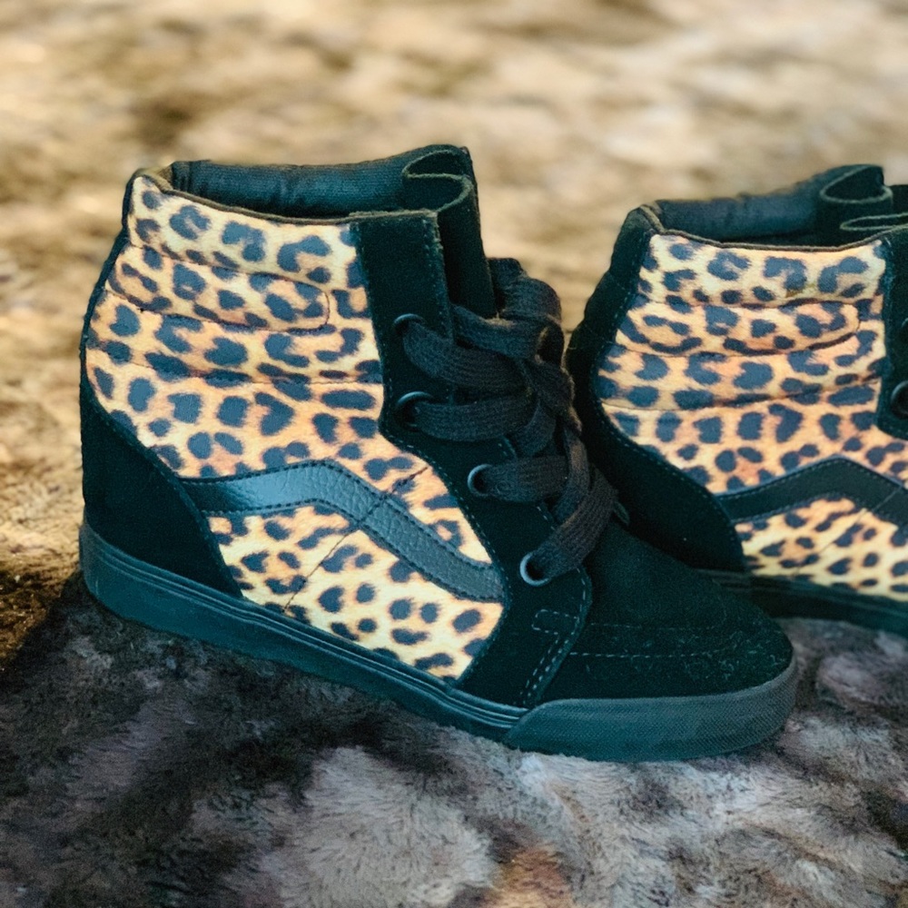 Vans Sk8-Hi Wedge Women's Shoes Leopard